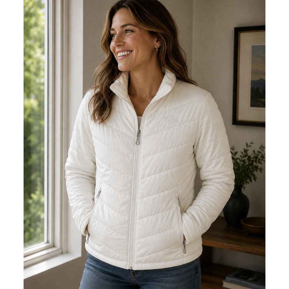 North Face Tamburello Jacket Women's XXL White Puffer